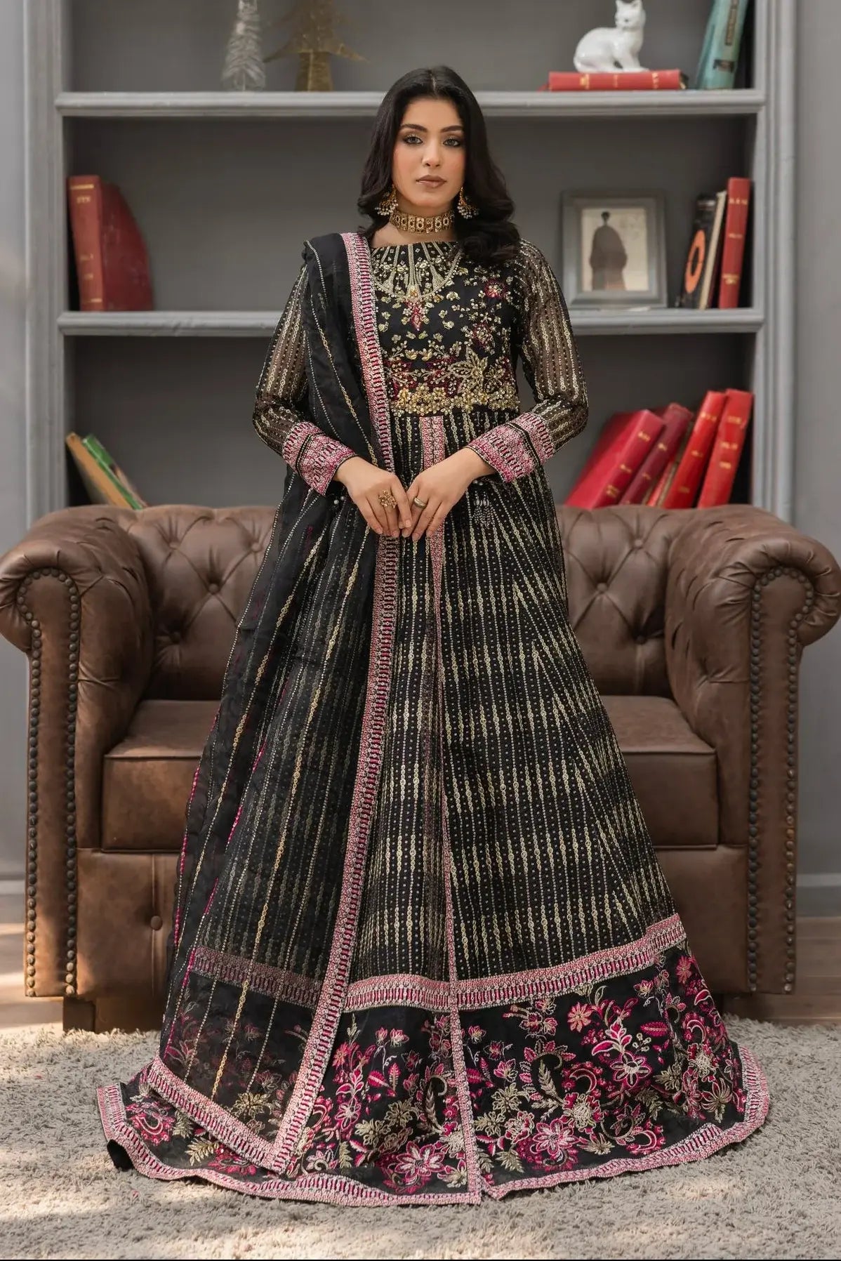 Embroidered Organza SL908-11 (Ready to Wear)