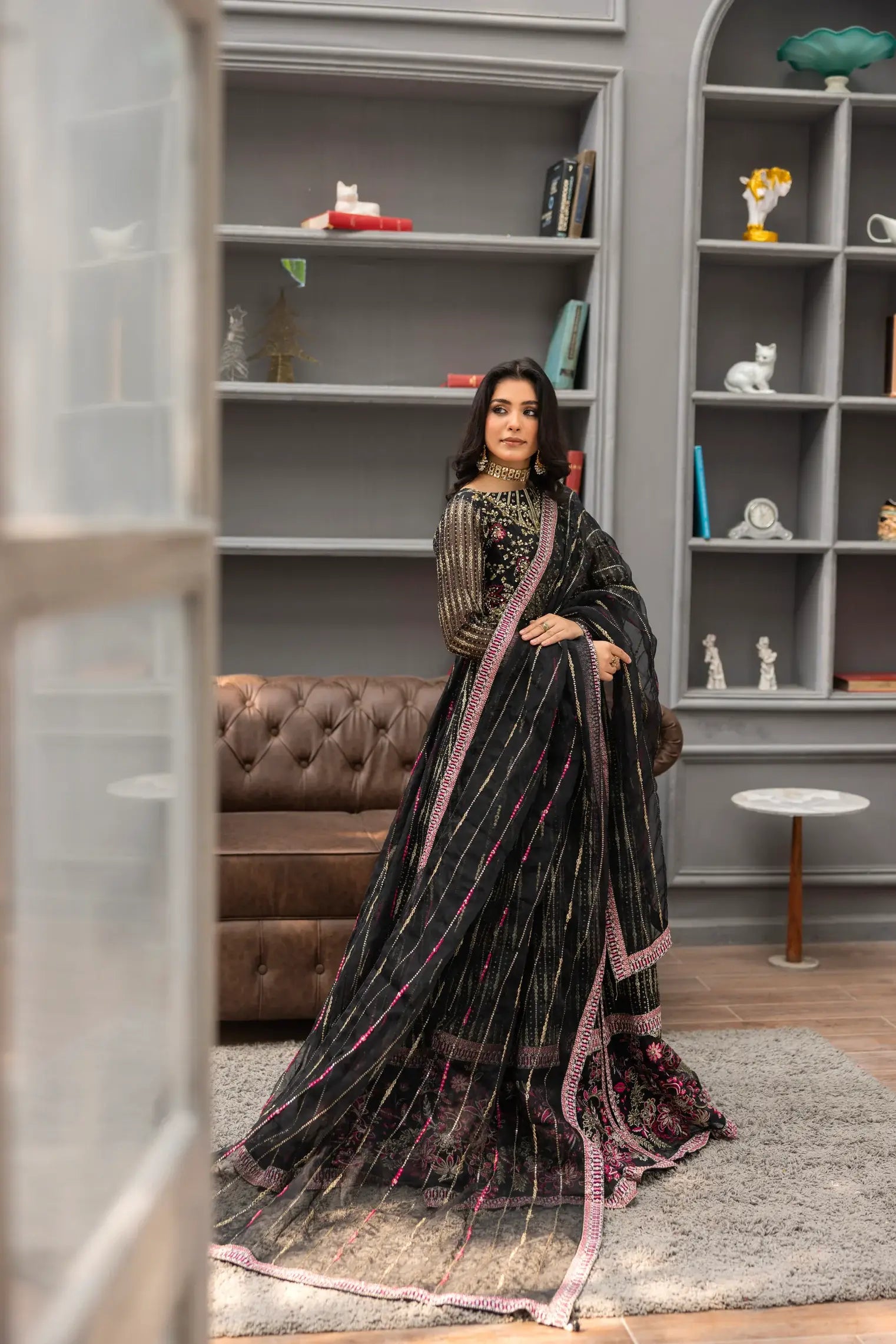 Embroidered Organza SL908-11 (Ready to Wear)