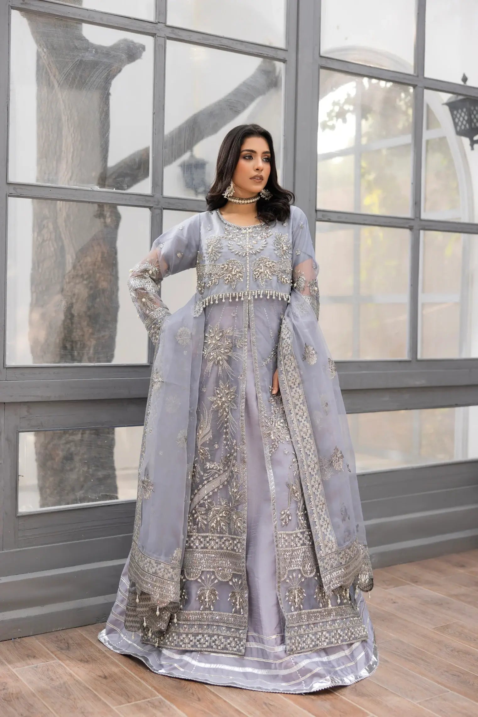 Embroidered Organza SL907-10 (Ready to Wear)