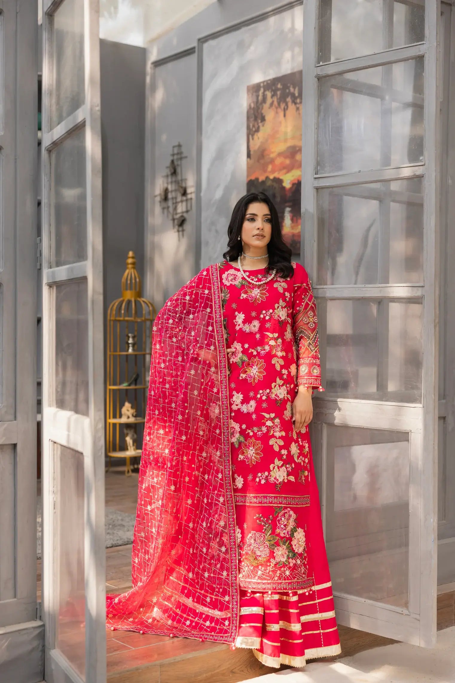 Embroidered Organza SL906-09 (Ready to Wear)