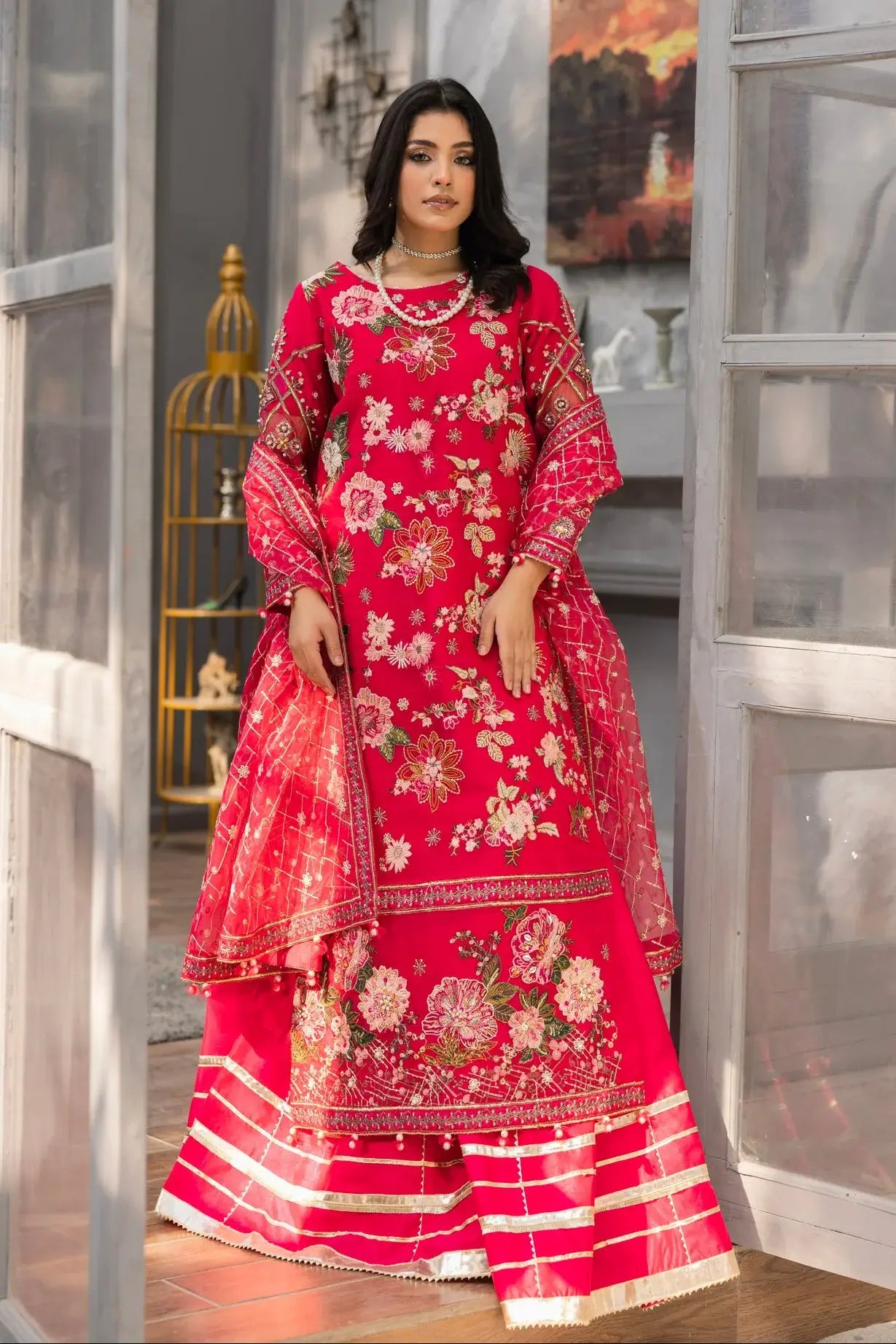 Embroidered Organza SL906-09 (Ready to Wear)