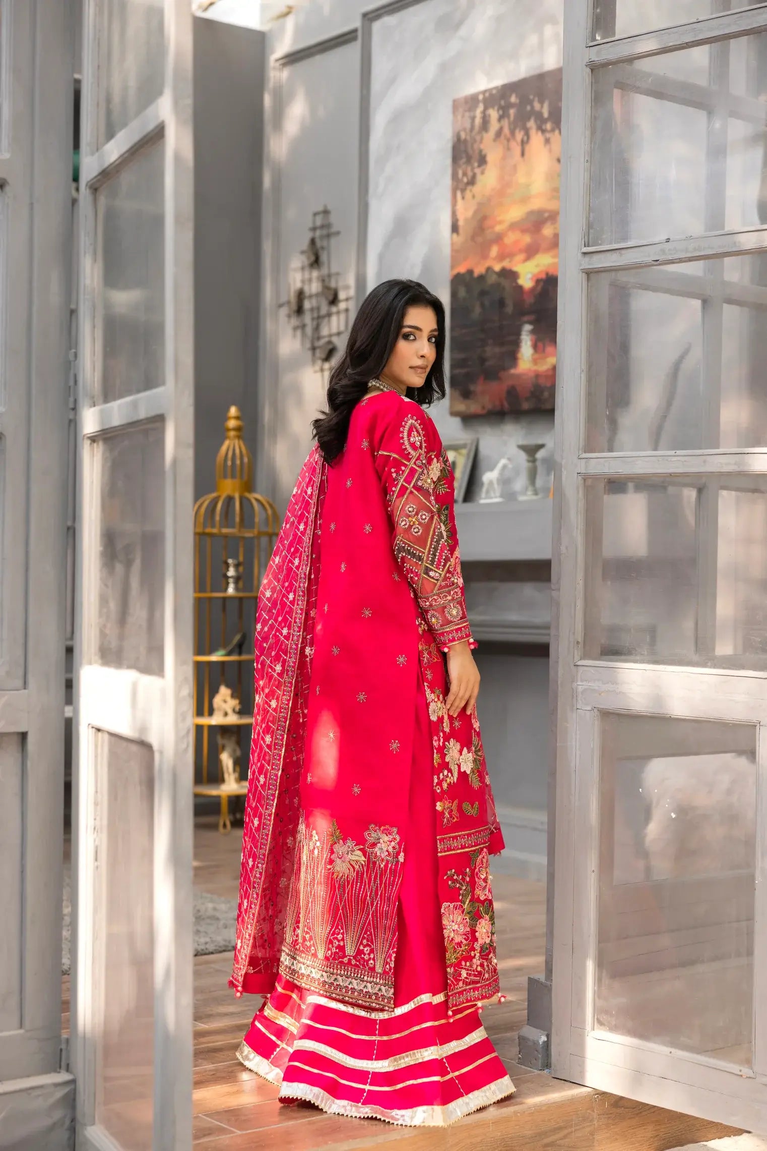 Embroidered Organza SL906-09 (Ready to Wear)