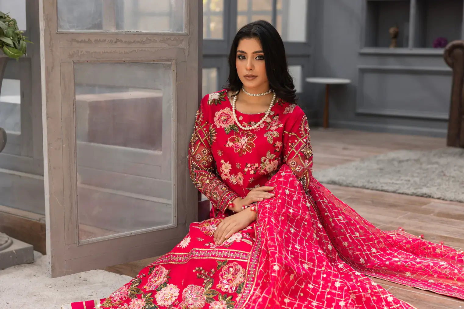 Embroidered Organza SL906-09 (Ready to Wear)