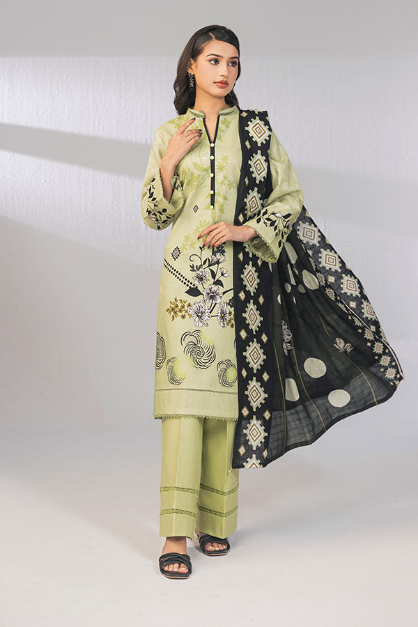 3 Piece Unstitched Printed Lawn Suit | JJ104