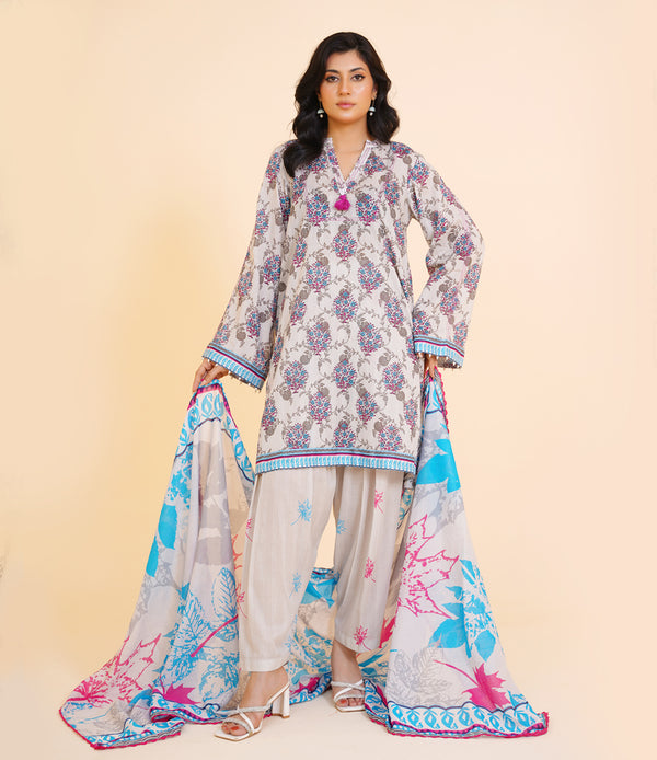 3 Piece Unstitched | JJ174