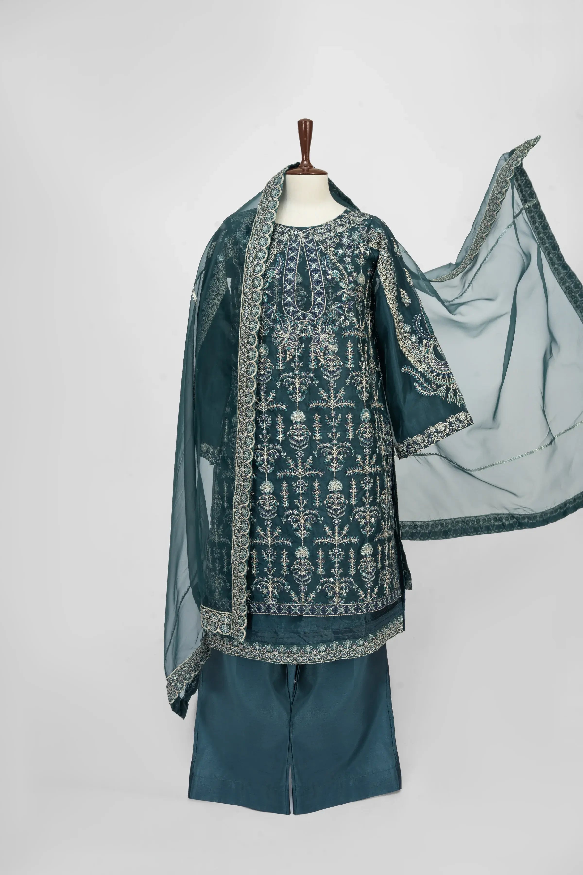 3-PC Embroidered  SLA-01-0091 (Ready to Wear)