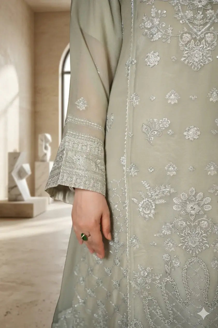 Embroidered 3-PC Chiffon SLA-01-0090 (Ready to Wear)