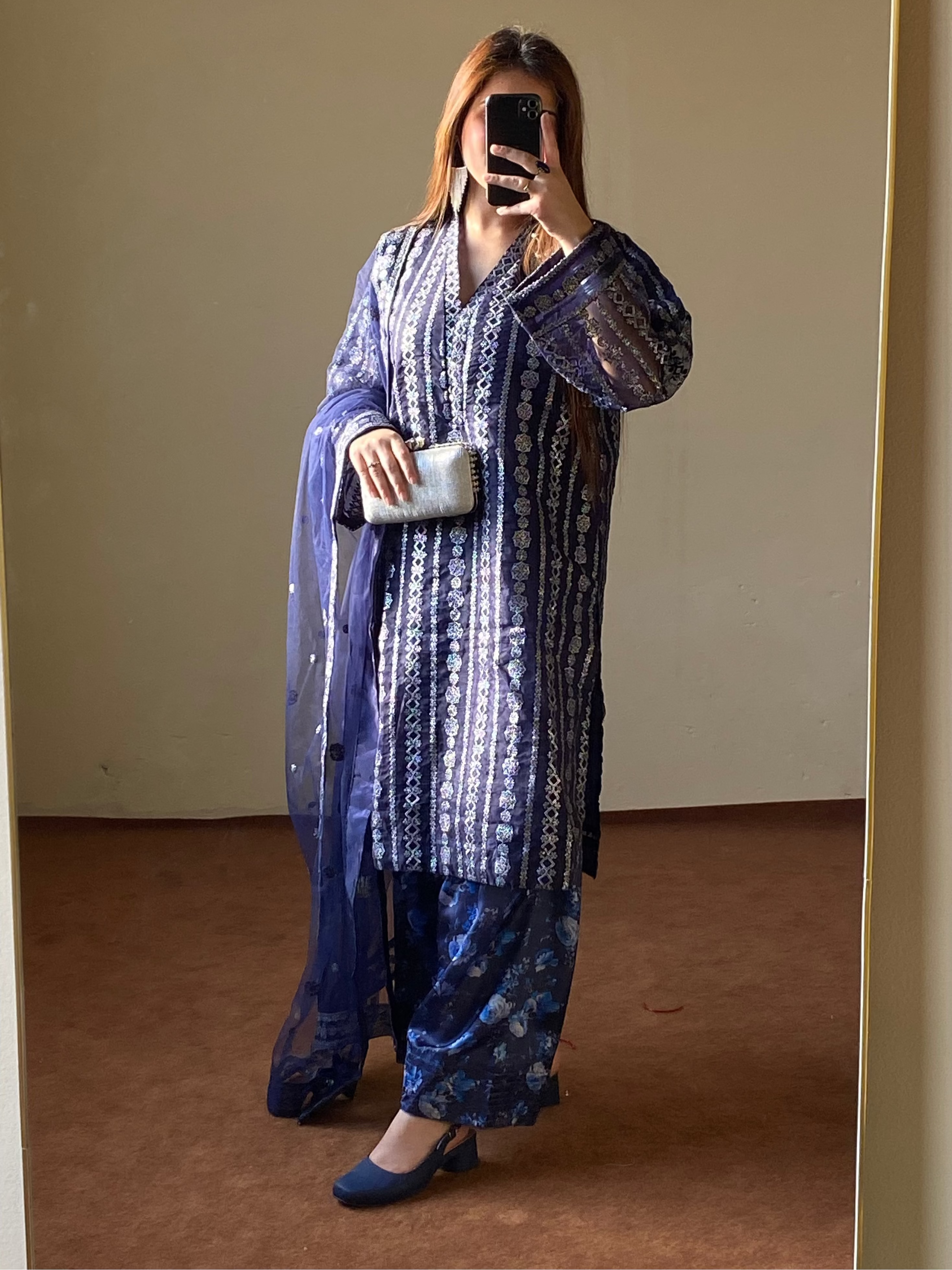 3-PC Embroidered  SLA-1-0094 (Ready to Wear)