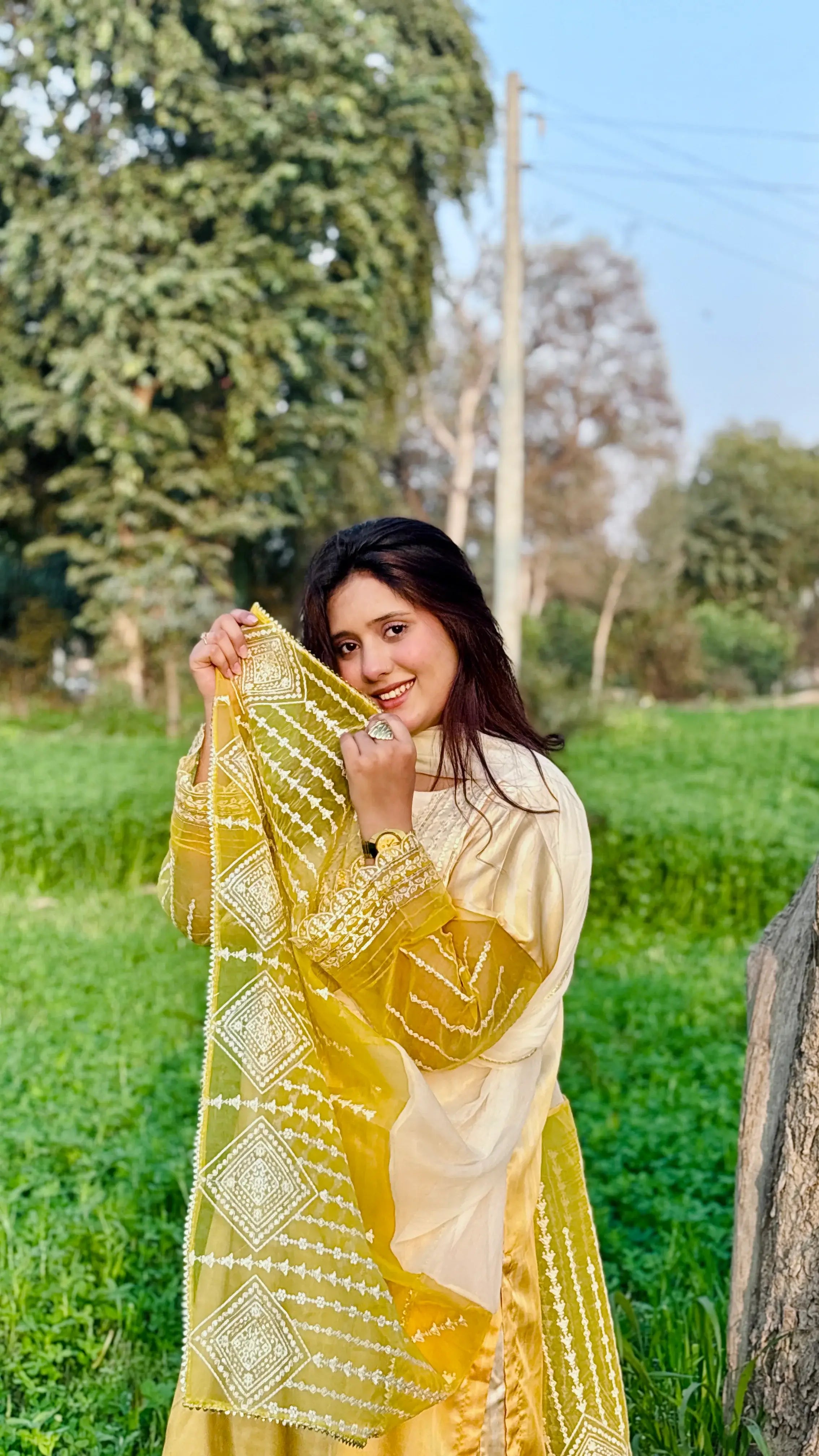 Soft Charmeuse 3-Piece Printed Suit (Ready to Wear) - S03