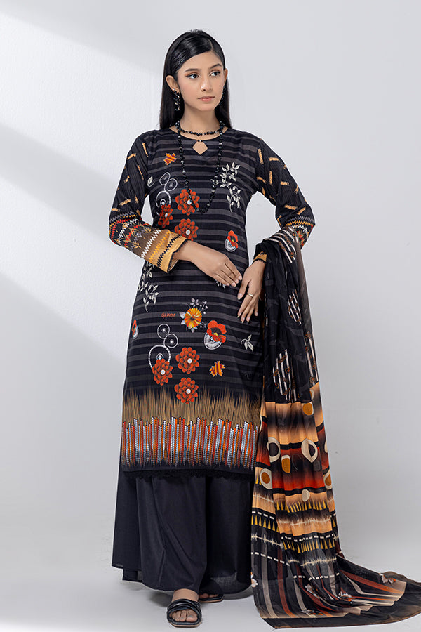 3 Piece Unstitched Printed Lawn Suit | JJ1013