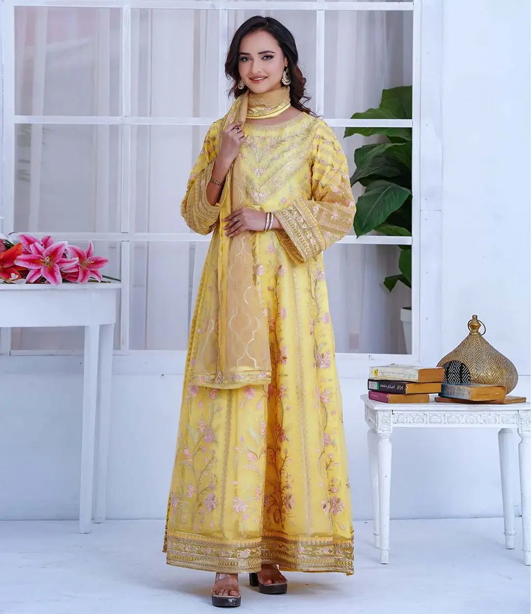 Embroidered 3-Piece SL909-13 (Ready to Wear)